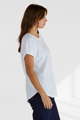 Hailey Short Sleeve Tee - White | Betty Basics