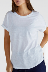 Hailey Short Sleeve Tee - White | Betty Basics