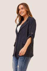 Penny linen jacket - Navy