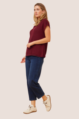 Evie top- Red Dahlia