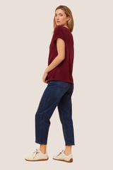 Evie top- Red Dahlia