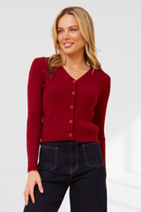 Casey knit - Red Dahlia