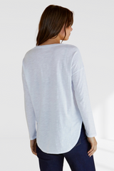 Jessie Long Sleeve Tee - White | Betty Basics