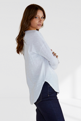 Jessie Long Sleeve Tee - White | Betty Basics
