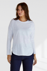 Jessie Long Sleeve Tee - White | Betty Basics