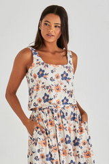 Luca Crop Top - Floral Embroidery | SASS