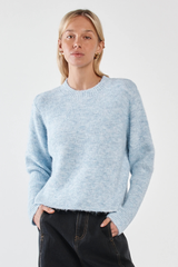 Marli Boxy Rib Knit - Pale Blue