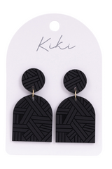 KiKi Black Geo Earrings