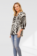 Armani top black and white