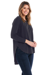 Jessie long sleeve tee - Petrol | Betty Basics