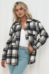 Briar Shacket - Black/White