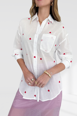 Gabby heart shirt - white