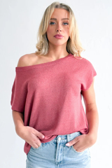 Lennon knit - rosewood