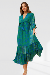Carter Maxi Dress - Green/Blue