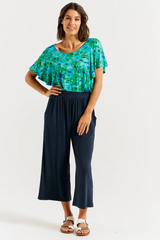 Betty Basics Athena Cropped Pant - Petrol