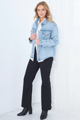 Ruby Denim Shacket | SAINT ROSE