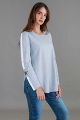 Junee Banded Star Long Sleeve T Shirt By 3rdStory