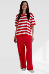 Relax Boxy Tee - Red Stripe | Betty Basics