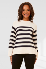 Edena strip knit - Ivory