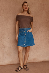 Tipo Wave Denim Skirt - Classic Blue