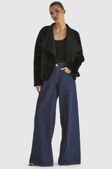 Behold Reversible Fur Jacket - Black | Fate + Becker