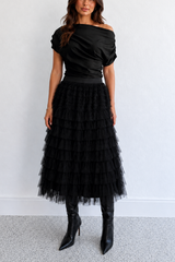 Sandy ruffle tier skirt