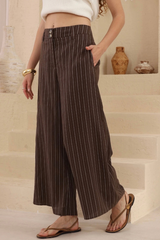 Emma pinstripe pants - Chocolate