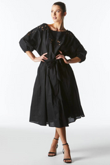 FATE+BECKER Lily Pond Embroidered Dress - Black