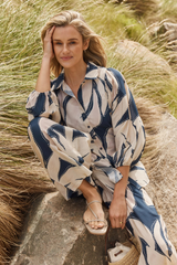 Nova Shirt - Navy Floral Print