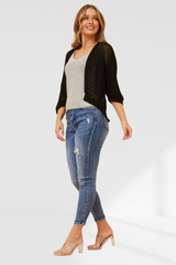 Marnie crochet cardigan-Black