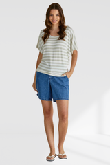 Betty Basics Maui Tee - Gold Stripes