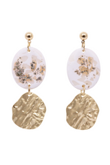 KiKi Light Shimmer Oval Earrings