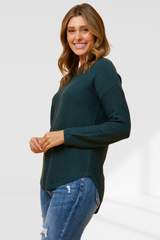 Aria Knit Jumper - Forest Green