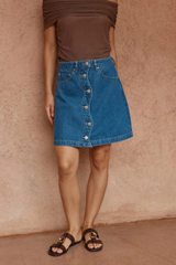 Tipo Wave Denim Skirt - Classic Blue