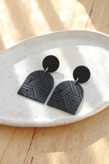 KiKi Black Geo Earrings