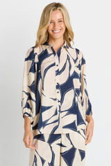 Nova Shirt - Navy Floral Print