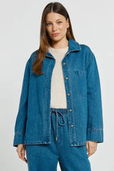 Vespa Denim Shirt - Mid Blue