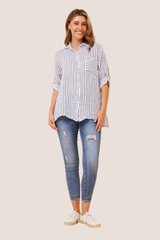 Maya linen shirt - stripe