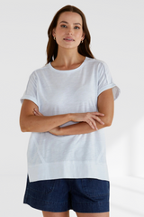 Shirley Short Sleeve Tee - White | Betty Basics