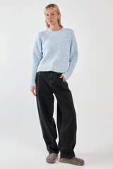 Marli Boxy Rib Knit - Pale Blue