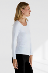 Kelli Long Sleeve Top - White | Betty Basics