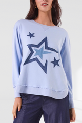 Amyic Star sweater - Baby blue