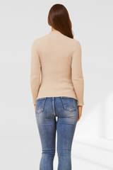 Azura Ribbed Knit Jumper - Sand Sheet