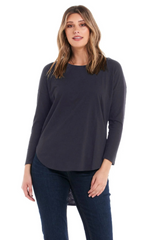 Jessie long sleeve tee - Petrol | Betty Basics