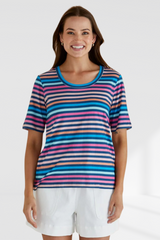 Riley Tee - Multi Stripe | Betty Basics