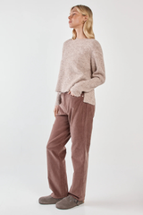 Mari Boxy Rib Knit - Multi Fawn