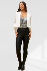 Sheer blazer - white