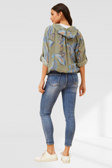 Imogen paisley printer hoody - khaki