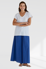 Ayla V-neck Tee - White