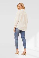 Remi heart embroidery shirt